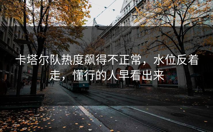 卡塔尔队热度飙得不正常，水位反着走，懂行的人早看出来